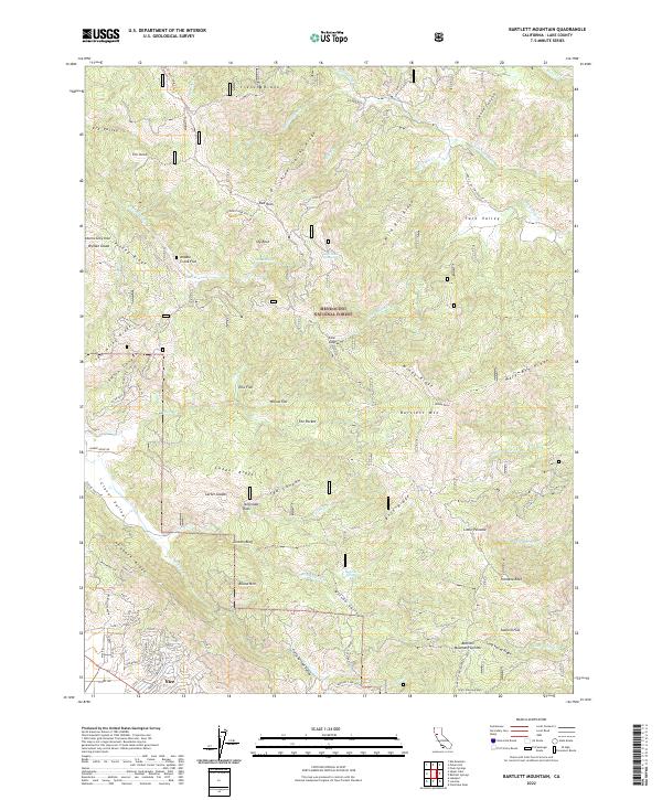 USGS Topographic Map – Bartlett Mountain