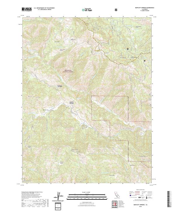 USGS Topographic Map – Bartlett Springs