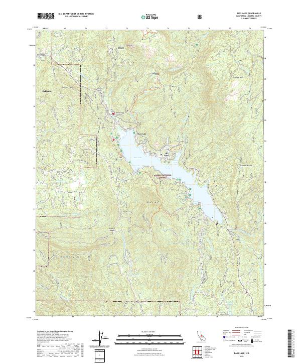USGS Topographic Map – Bass Lake