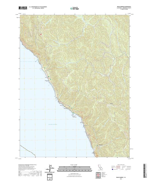 USGS Topographic Map – Bear Harbor