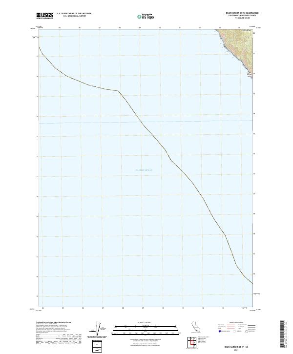 USGS Topographic Map – Bear Harbor OE W