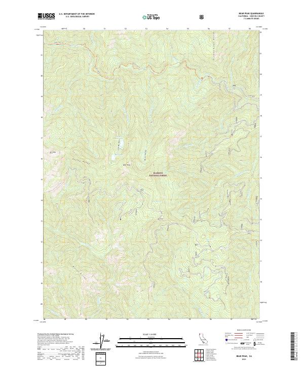 USGS Topographic Map – Bear Peak