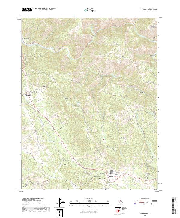 USGS Topographic Map – Bear Valley