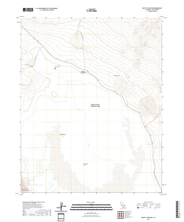 USGS Topographic Map – Beatty Junction