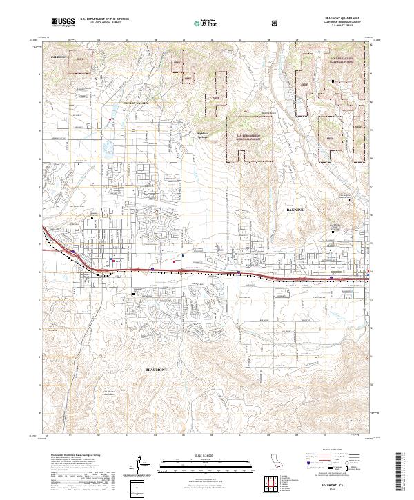 USGS Topographic Map – Beaumont
