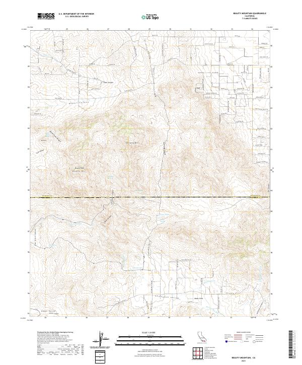 USGS Topographic Map – Beauty Mountain