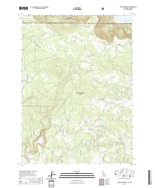 USGS Topographic Map – Beaver Mountain