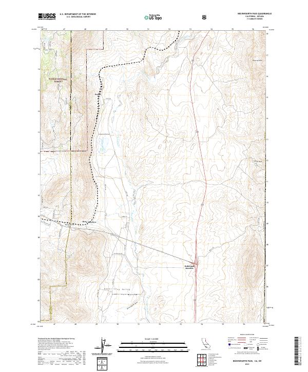 USGS Topographic Map – Beckwourth Pass