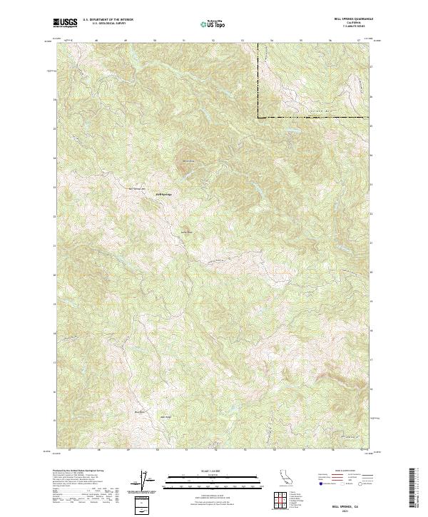 USGS Topographic Map – Bell Springs