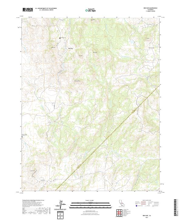 USGS Topographic Map – Ben Hur