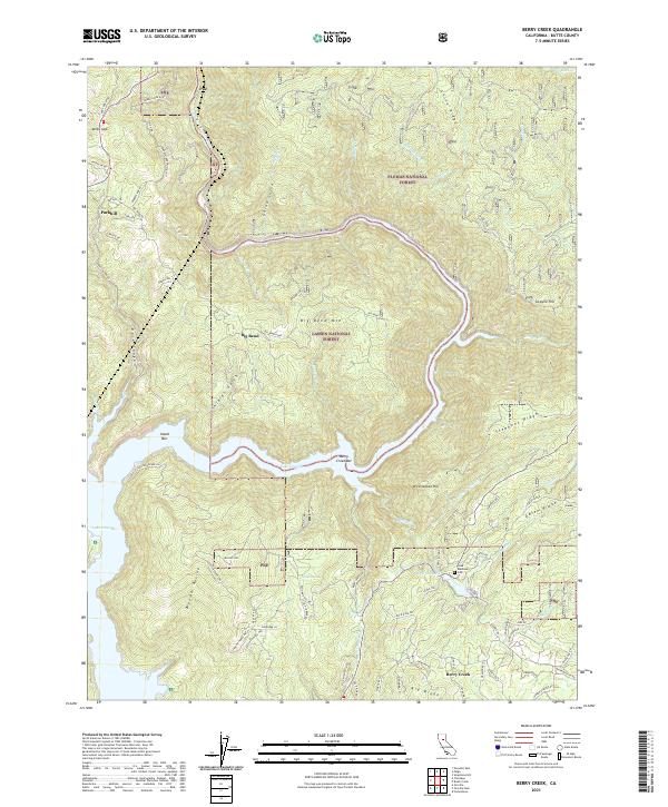 USGS Topographic Map – Berry Creek