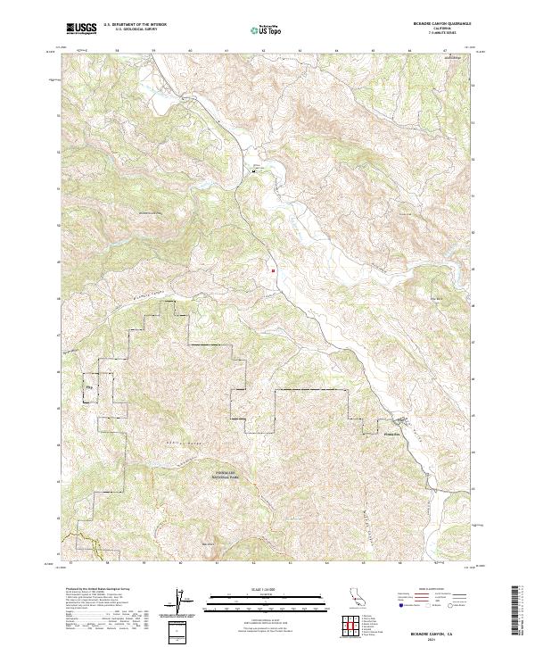USGS Topographic Map – Bickmore Canyon
