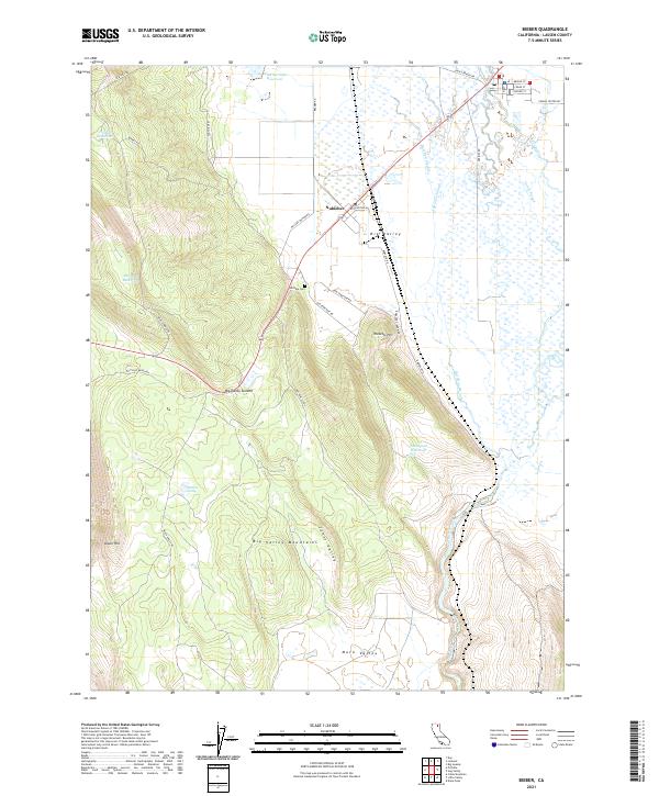 USGS Topographic Map – Bieber