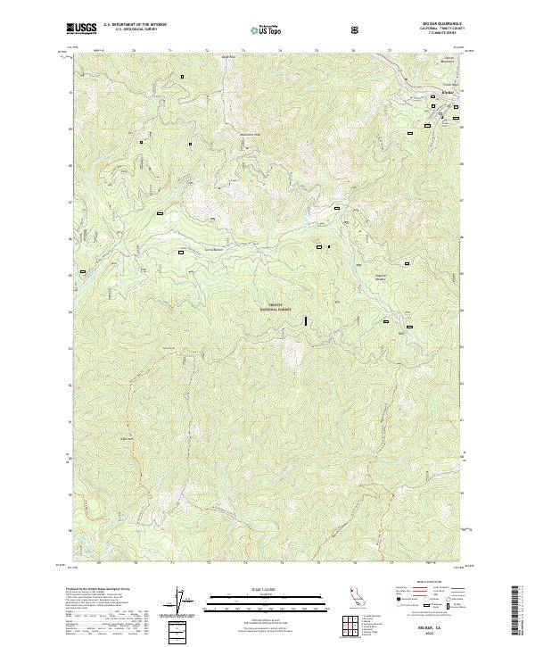 USGS Topographic Map – Big Bar