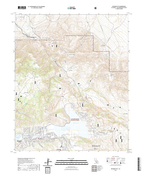 USGS Topographic Map – Big Bear City