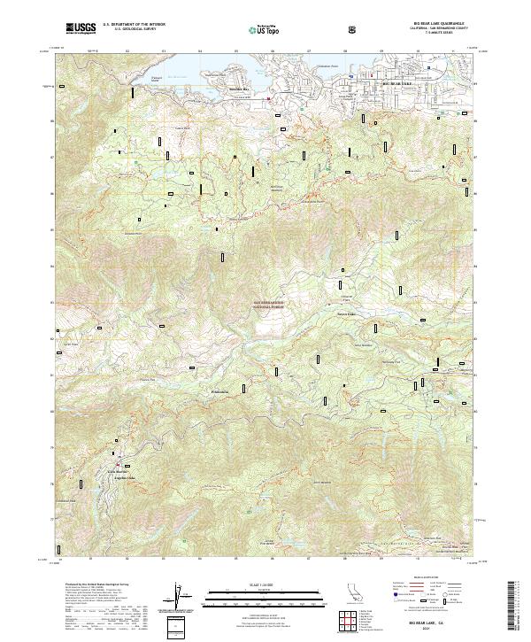 USGS Topographic Map – Big Bear Lake