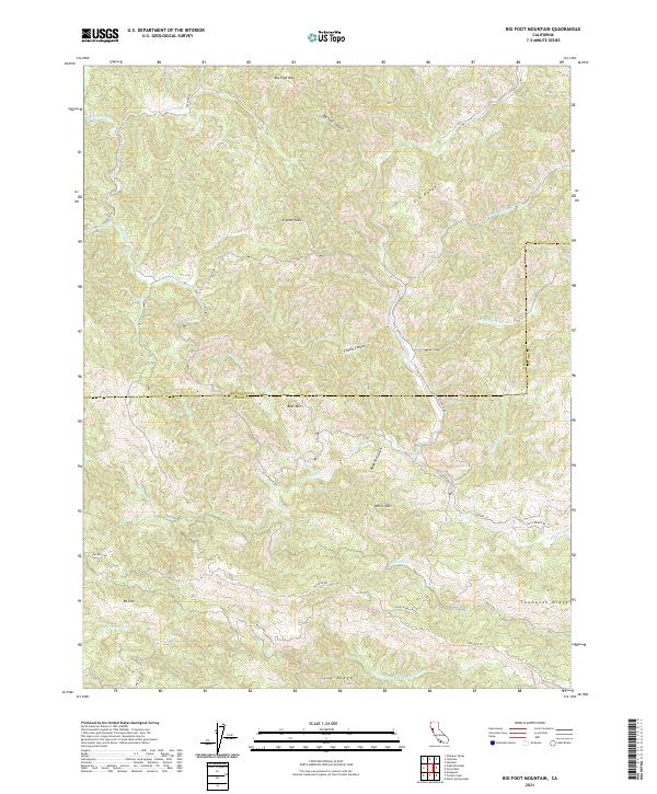 USGS Topographic Map – Big Foot Mountain