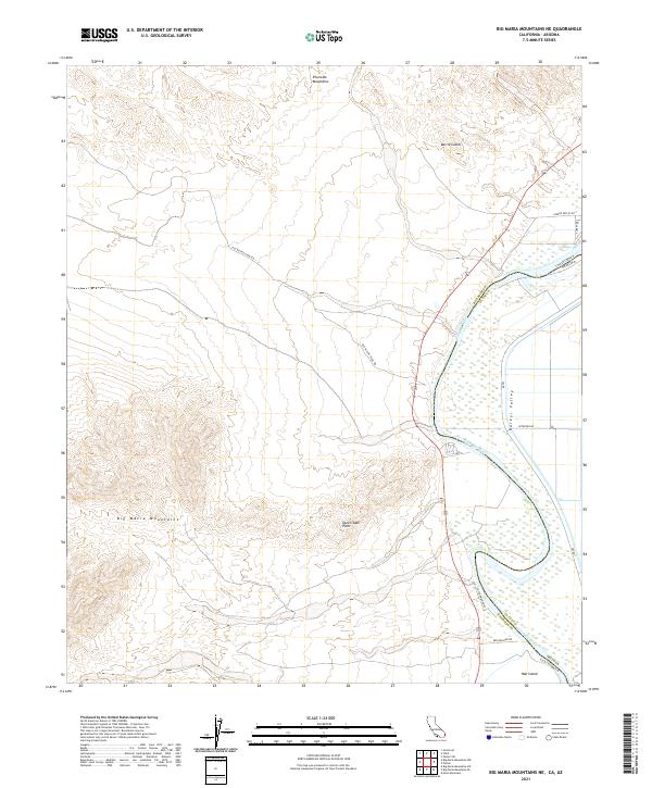 USGS Topographic Map – Big Maria Mountains NE