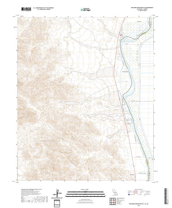 USGS Topographic Map – Big Maria Mountains SE