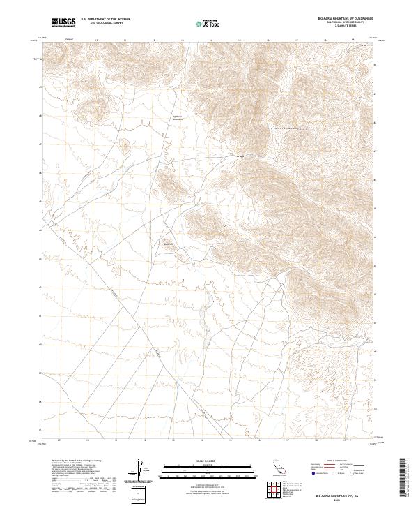 USGS Topographic Map – Big Maria Mountains SW