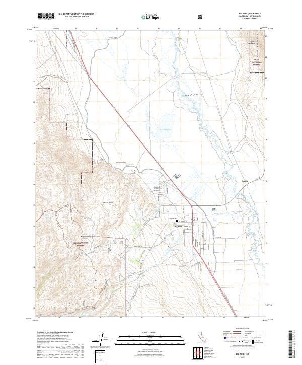 USGS Topographic Map – Big Pine