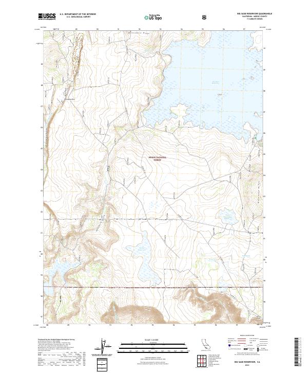 USGS Topographic Map – Big Sage Reservoir