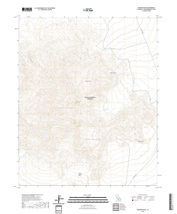 USGS Topographic Map – Bighorn Basin