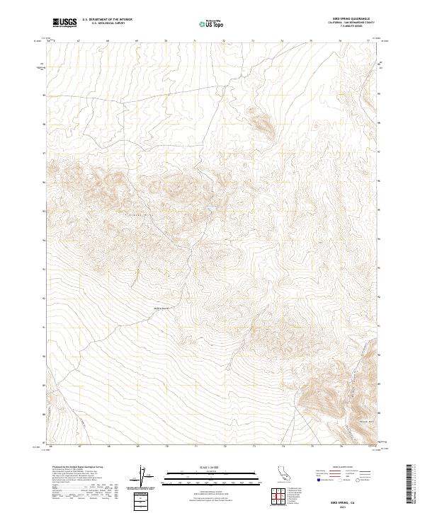 USGS Topographic Map – Bird Spring