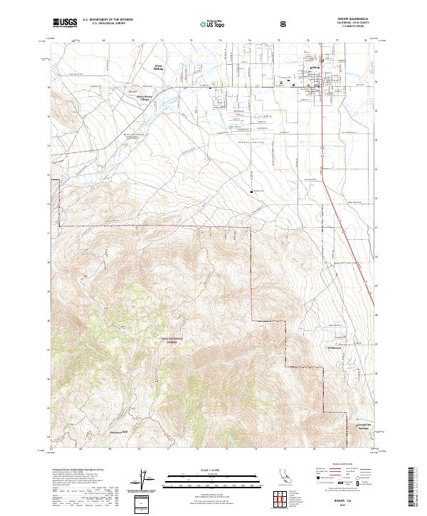 USGS Topographic Map – Bishop