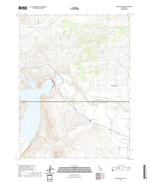 USGS Topographic Map – Black Butte Dam