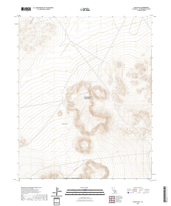 2021 Map of Black Hills, 2021 Print