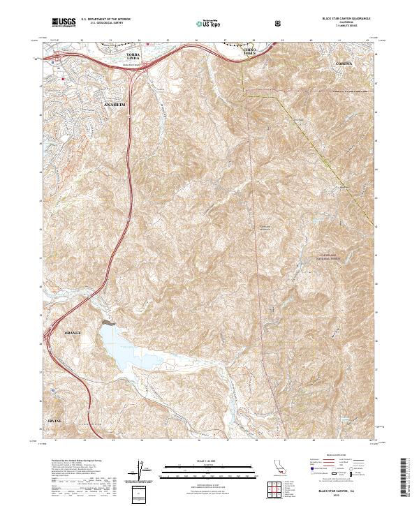 USGS Topographic Map – Black Star Canyon