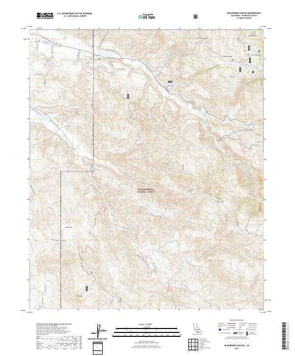 USGS Topographic Map – Blackburn Canyon