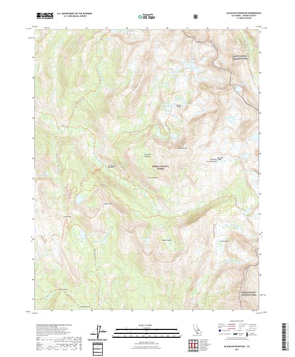 USGS Topographic Map – Blackcap Mountain