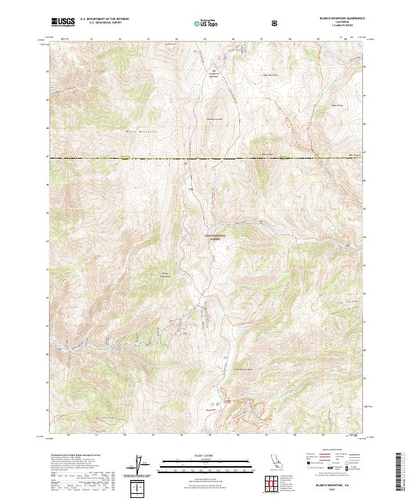 USGS Topographic Map – Blanco Mountain