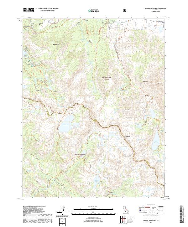 USGS Topographic Map – Bloody Mountain