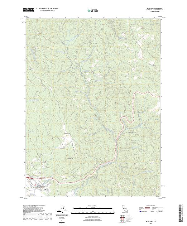 USGS Topographic Map – Blue Lake