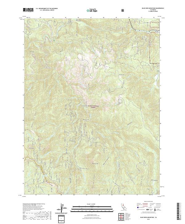 USGS Topographic Map – Blue Nose Mountain