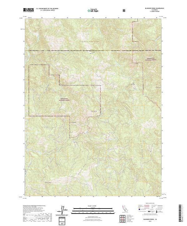USGS Topographic Map – Bluenose Ridge