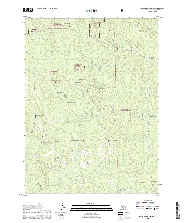 USGS Topographic Map – Board Camp Mountain