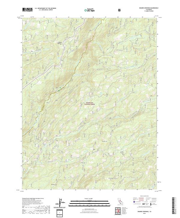 USGS Topographic Map – Boards Crossing