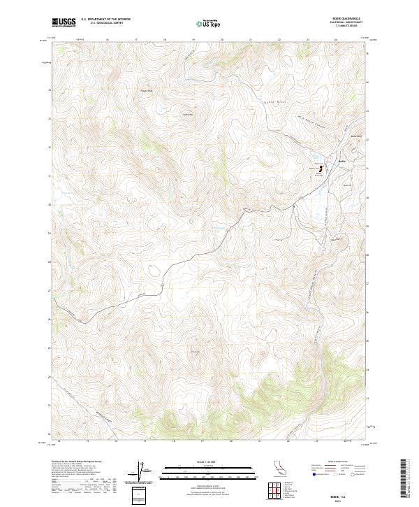 USGS Topographic Map – Bodie