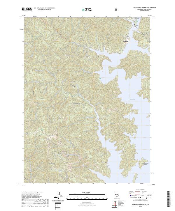 USGS Topographic Map – Bohemotash Mountain