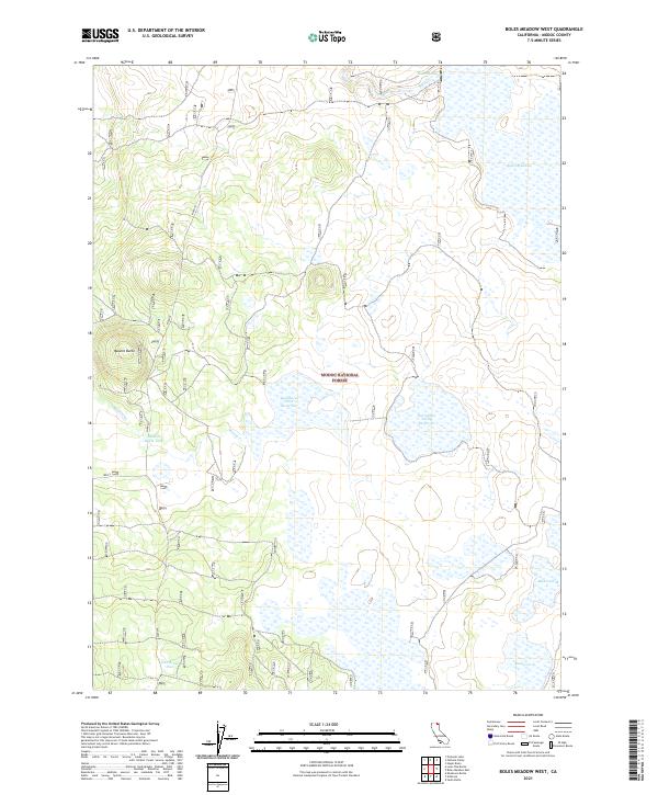 USGS Topographic Map – Boles Meadow West