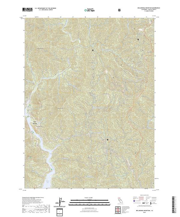 USGS Topographic Map – Bollibokka Mountain