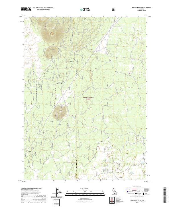 USGS Topographic Map – Border Mountain