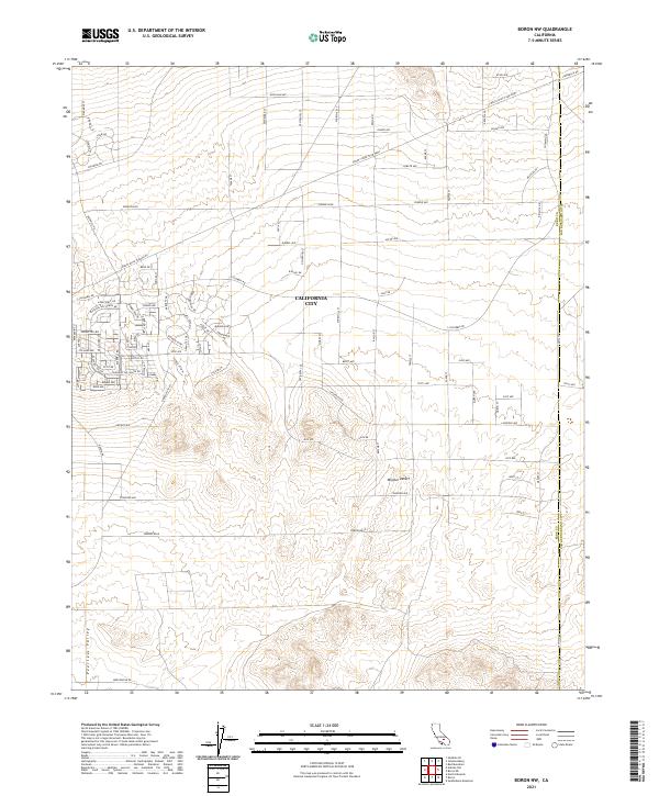 2021 Map of Boron NW, 2021 Print