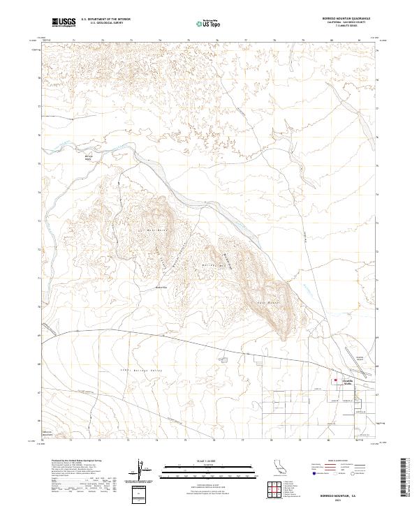 USGS Topographic Map – Borrego Mountain