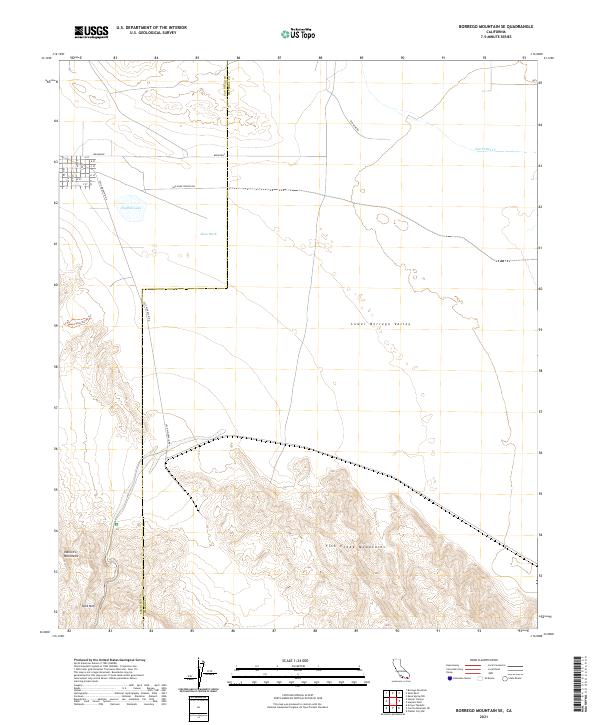 USGS Topographic Map – Borrego Mountain SE