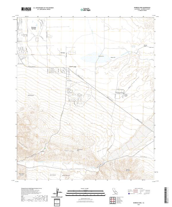 USGS Topographic Map – Borrego Sink